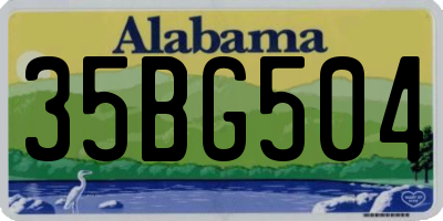 AL license plate 35BG504