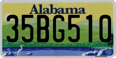 AL license plate 35BG510