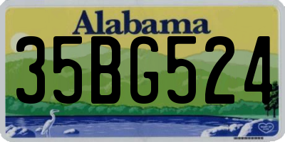 AL license plate 35BG524