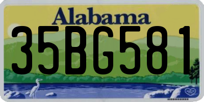 AL license plate 35BG581