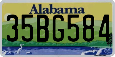 AL license plate 35BG584