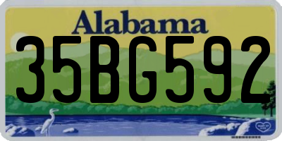 AL license plate 35BG592