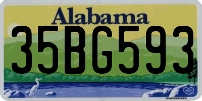AL license plate 35BG593