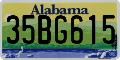 AL license plate 35BG615