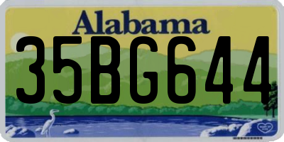 AL license plate 35BG644