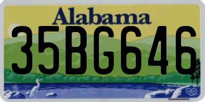 AL license plate 35BG646