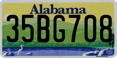 AL license plate 35BG708