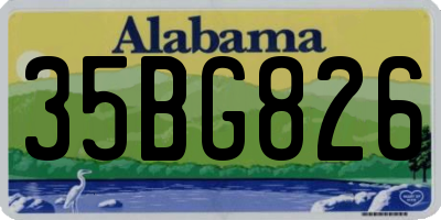 AL license plate 35BG826