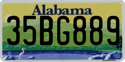 AL license plate 35BG889