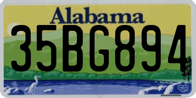 AL license plate 35BG894