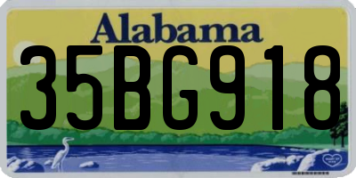 AL license plate 35BG918