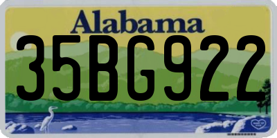 AL license plate 35BG922