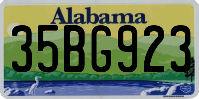 AL license plate 35BG923