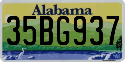 AL license plate 35BG937
