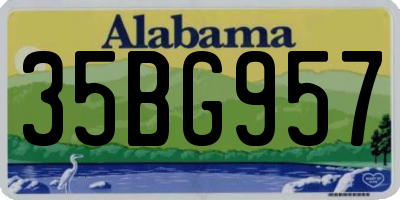 AL license plate 35BG957