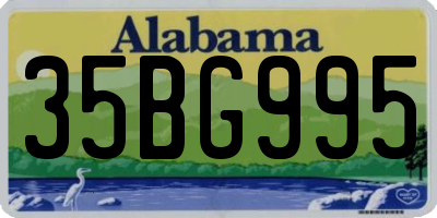 AL license plate 35BG995