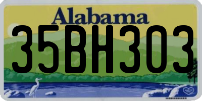 AL license plate 35BH303