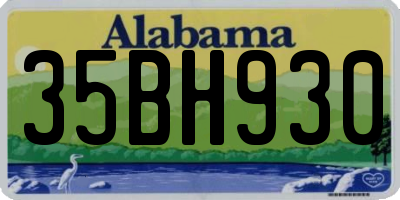 AL license plate 35BH930