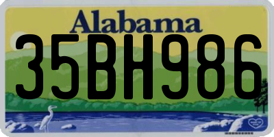 AL license plate 35BH986