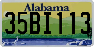 AL license plate 35BI113
