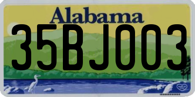 AL license plate 35BJ003