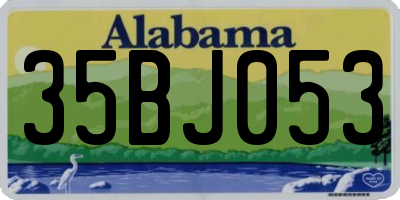 AL license plate 35BJ053