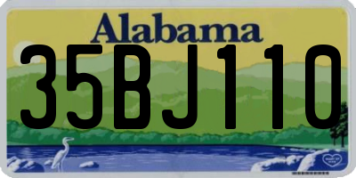 AL license plate 35BJ110