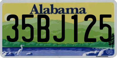 AL license plate 35BJ125