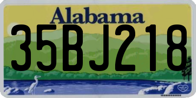 AL license plate 35BJ218