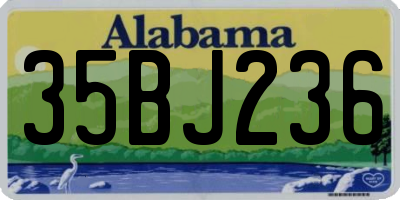 AL license plate 35BJ236