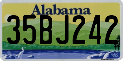 AL license plate 35BJ242