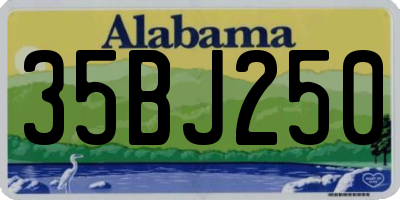AL license plate 35BJ250