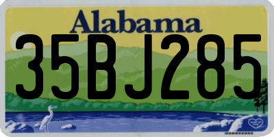 AL license plate 35BJ285