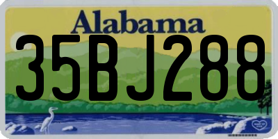 AL license plate 35BJ288