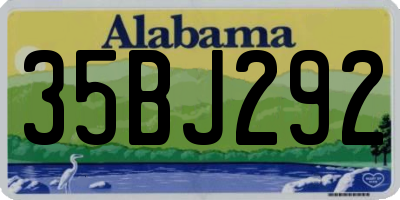 AL license plate 35BJ292