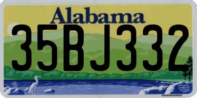 AL license plate 35BJ332