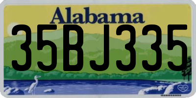 AL license plate 35BJ335