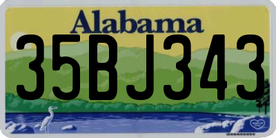 AL license plate 35BJ343