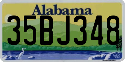 AL license plate 35BJ348