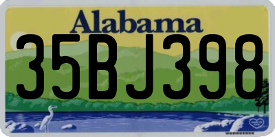 AL license plate 35BJ398