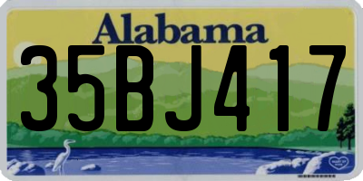 AL license plate 35BJ417