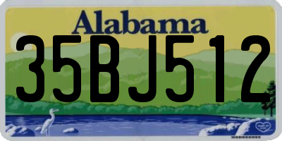 AL license plate 35BJ512