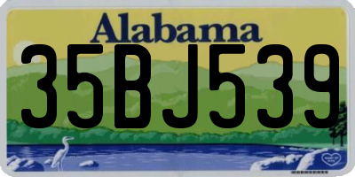 AL license plate 35BJ539