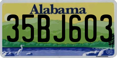AL license plate 35BJ603