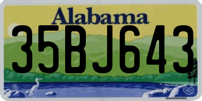 AL license plate 35BJ643