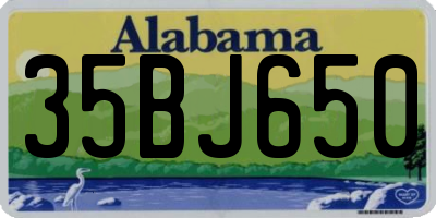 AL license plate 35BJ650