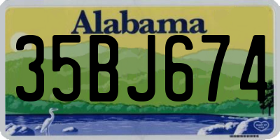AL license plate 35BJ674
