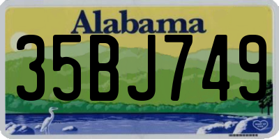 AL license plate 35BJ749