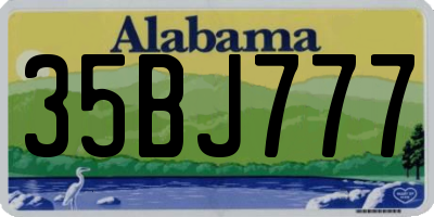 AL license plate 35BJ777