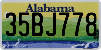 AL license plate 35BJ778